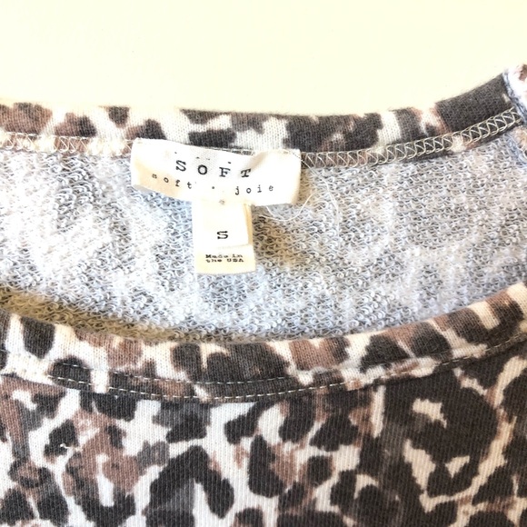 Joie • Animal Print French Terry Sweatshirt - Picture 2 of 7